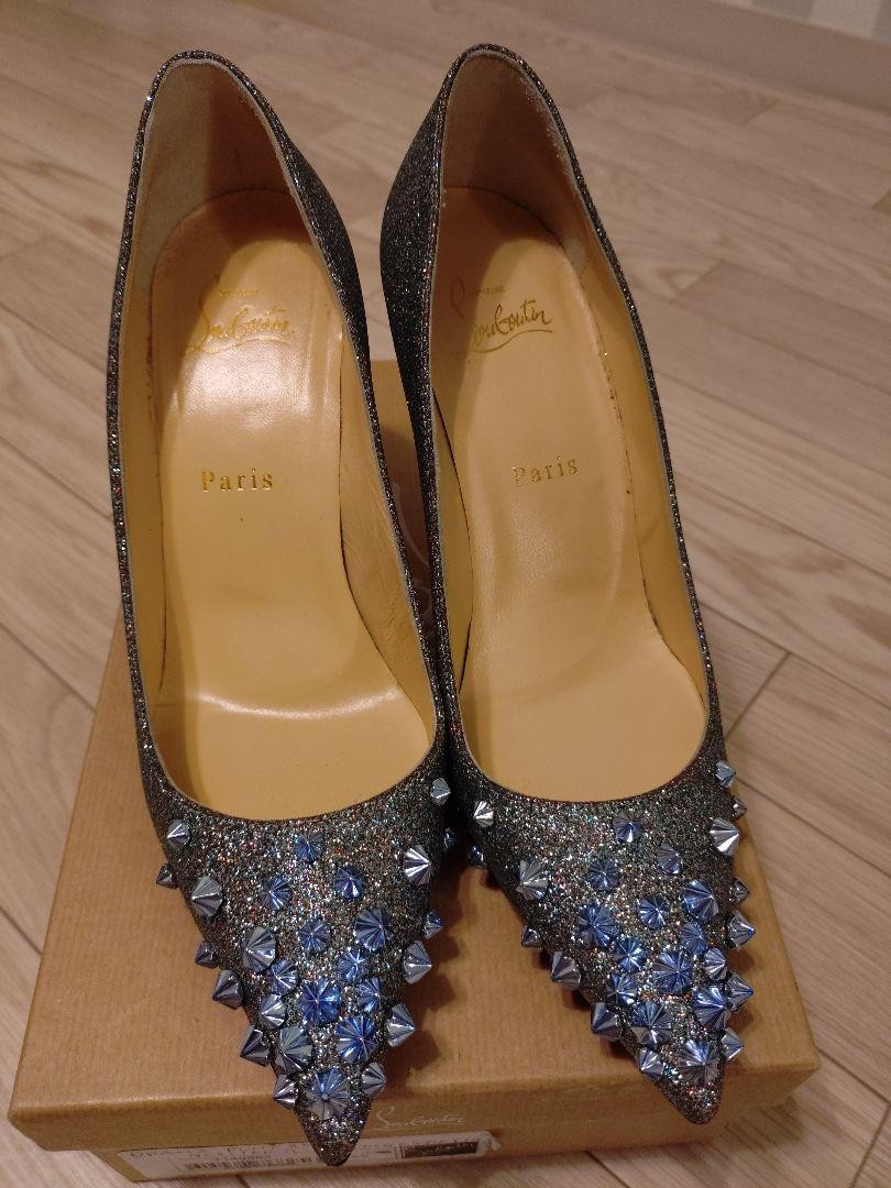 新品Christian Louboutin ブルー ハイヒール 新品Christian Louboutin ブルー ハイヒール