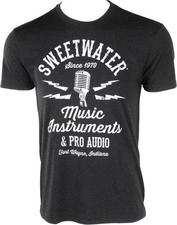 Sweetwater Bolt Mic T-shirt - Vintage Black, 3XL 5-pack Bundle