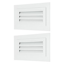 2pz Griglia di sfiato timpano in alluminio 6" x 12" bocchetta di ventilazione con rete schermo bianco