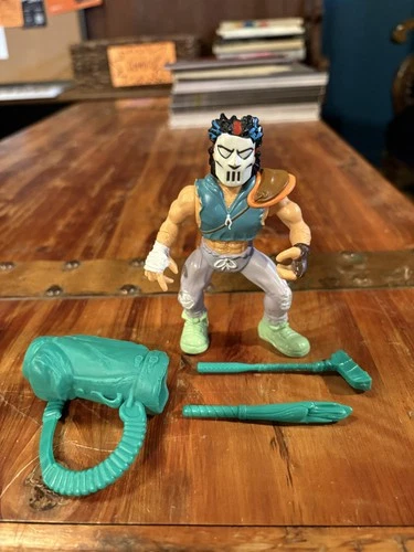 Casey Jones Vintage 1989 Playmates TMNT Teenage Mutant Ninja Turtles w/ weapons
