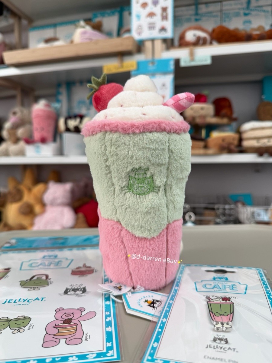 Jellycat Shanghai Exclusive Berrity Latte (Strawberry Matcha Latte