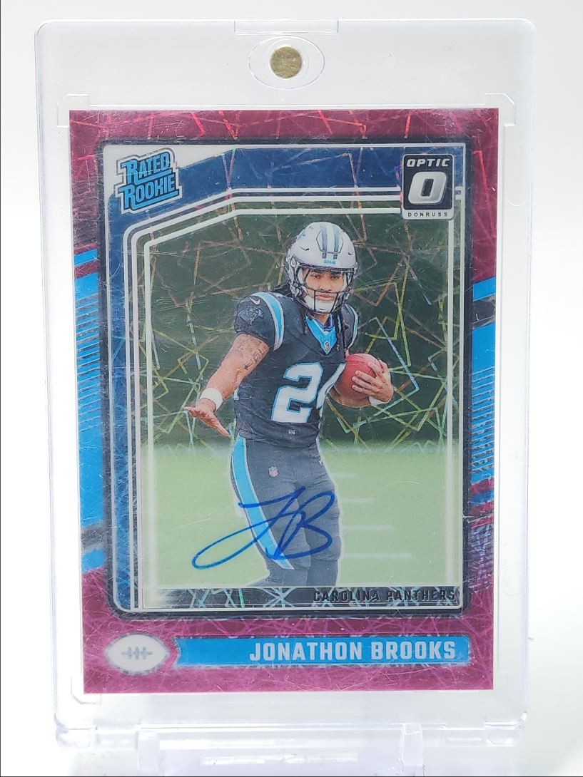 JONATHON BROOKS 2024 DONRUSS OPTIC RATED ROOKIE PINK VELOCITY AUTO /50 Q0298
