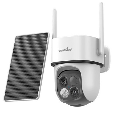 Wansview Solar Wireless Security Camera 360°PTZ 2K 3MP Dual-Cam Human Detection