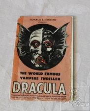 1928 Dracula Program Stage Play Original Rare Vampire Pictures Vintage Booklet