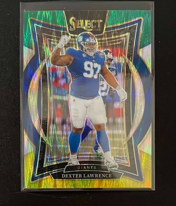 2024 Panini Select - Green & Yellow Prizm Shock #52 Dexter Lawrence