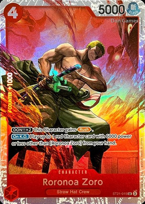 #ad Roronoa Zoro ST21 015 SR Holo Foil One Piece Card Game NM $8.99