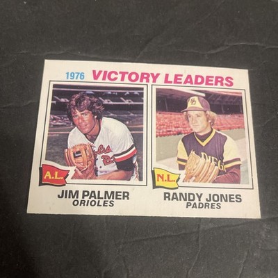 1977 O-Pee-Chee 1976 Victory Leaders Jim Palmer/Randy Jones Baltimore 1D