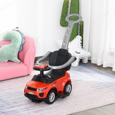 2-in-1 Push Car for Toddler   Kids Ride-On Push Stroller Car w/ Music Ages 1  3 
