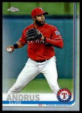 Elvis Andrus 2019 Topps Chrome #157 Refractor Texas Rangers Baseball Card