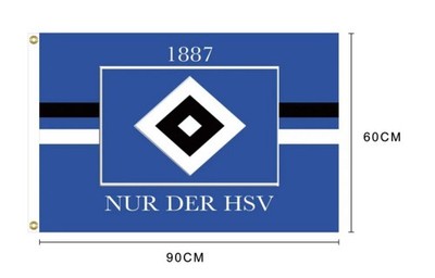 HSV-Fahnen-Set Je 60cm x 90cm 2 Fahnen ein Preis!