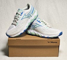 NEW Mizuno Women  s Wave Enforce Tour 2 AC White/Blue/Mint Size 8 US/EU 38.5