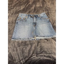 Levi's Denim Mini Skirt Size 26 Blue Jean Skirt Womens Casual