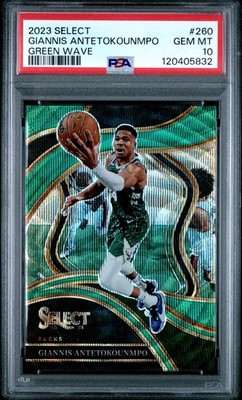 2023 Select Courtside Green Wave Giannis Antetokounmpo 34/50 PSA 10 JERSEY MATCH