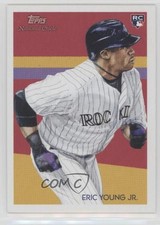 2010 Topps National Chicle Rookies Bazooka Back Eric Young Jr by Don Higgins 2u3