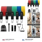 VEICK Resistance Bands Set, 10-150 LBS Stackable Exercise Bands with Handles,...