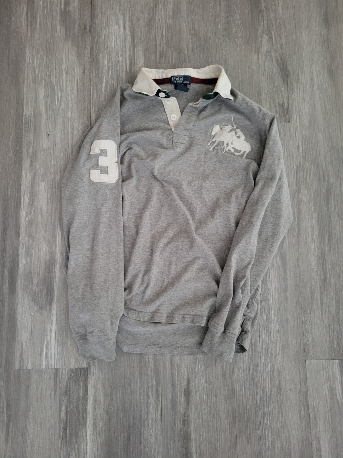Polo Ralph Lauren Triple Pony n.3 Rugby Pullover Polo Felpa con Cappuccio Ragazzo