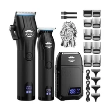 BILLAR Professional Barber Clippers and Trimmer Set - Foil Shaver P... Fast Ship