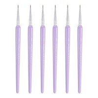 6 StüCk Detail-Pinsel 6Mm Nylon Miniatur-Malpinsel (000#), Lila