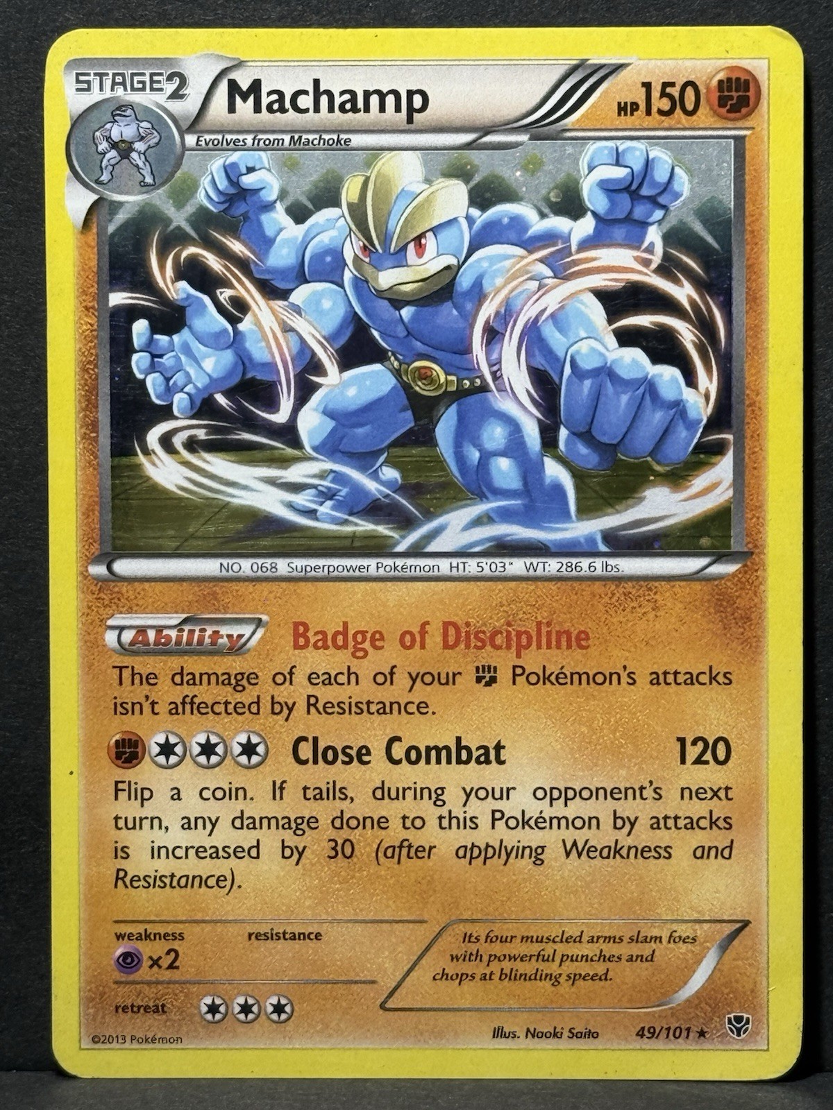 Pokémon TCG Machamp Plasma Blast 49/101 Holo Cosmos Holo Rare Holo Rare MP