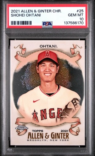 2021 Allen & Ginter Chrome SHOHEI OHTANI 25 PSA 10 GEM MINT