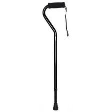 McKesson Black Aluminum Offset Handle Cane 30 to 39" Height