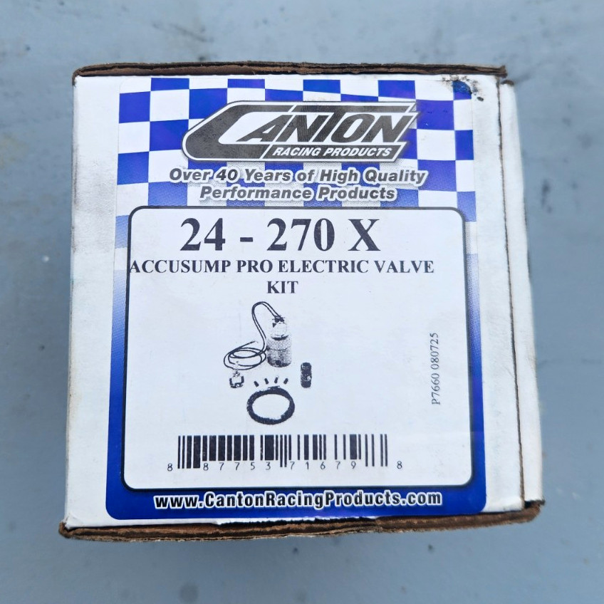 Canton 24-270X Accusump Pro Electric Valve Kit New in Box