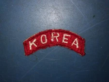 Post Korean War US Army Red & White KOREA Asian Made Tab Patch