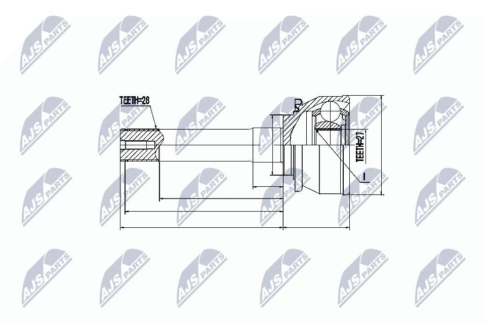 JOINT KIT DRIVE SHAFT NPZ-MS-016 FOR MITSUBISHI PAJERO/SPORT/CLASSIC L200 2.5L - Image 3