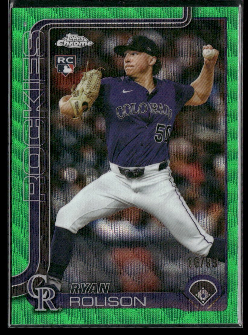2025 Topps Chrome Update #USC123 Ryan Rolison Green Wave Refractors #/99