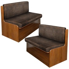 RV Dinette Cushion Cover Leather Like Stretch Camper Booth Seat Bench Slipcover