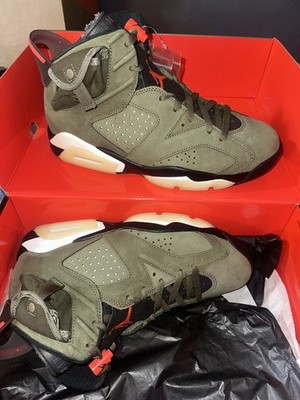 Jordan 6 Retro x Travis Scott Mid Olive Size 9.5 NEW