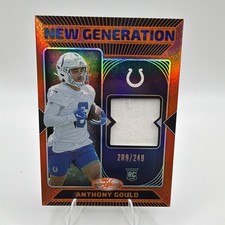 2024 Certified Anthony Gould New Generation ORANGE /249 Colts Rookie RC #ngs-agd