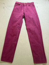 Vintage Levi's Jeans Mens 30 Red Denim Pocketed Tapered Leg 30x32 90s.