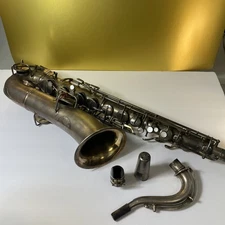 Vintage Olympian Pan American tenor Saxophone silver plated