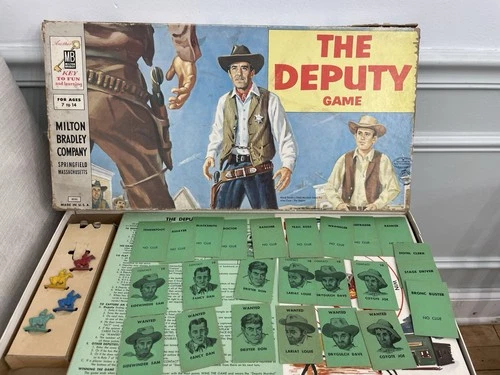 Vintage Milton Bradley The Deputy Game Board Game 1960 COMPLETE VG To EX Condit