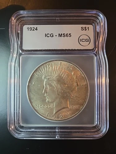 1924 P Peace Silver Dollar ICG MS-65 ($225 PCGS value)