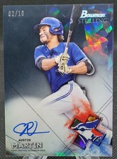 2021 Bowman Sterling Prospect AUSTIN MARTIN Auto Black Atomic #/10 BLUE JAYS