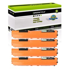 4PK CE310A 126A Black Toner Cartridge For HP Color LaserJet 100 MFP M175nw M175A