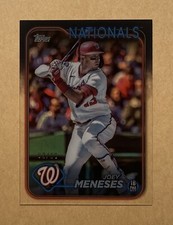 2024 Topps Series 1 #142 Joey Meneses Base Clear Acetate Parallel #02/10