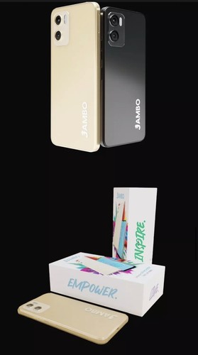 JamboPhone 6.5” IPS LCD, T606 Octa-core, Dual Camera,Android 13 Gold 64GB 13MP