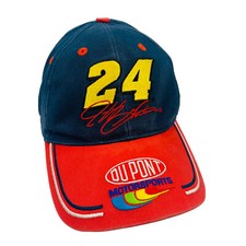 Vintage 24 JEFF GORDON Dupont Hat Baseball Ball Cap ADJUSTABLE Nascar Racing
