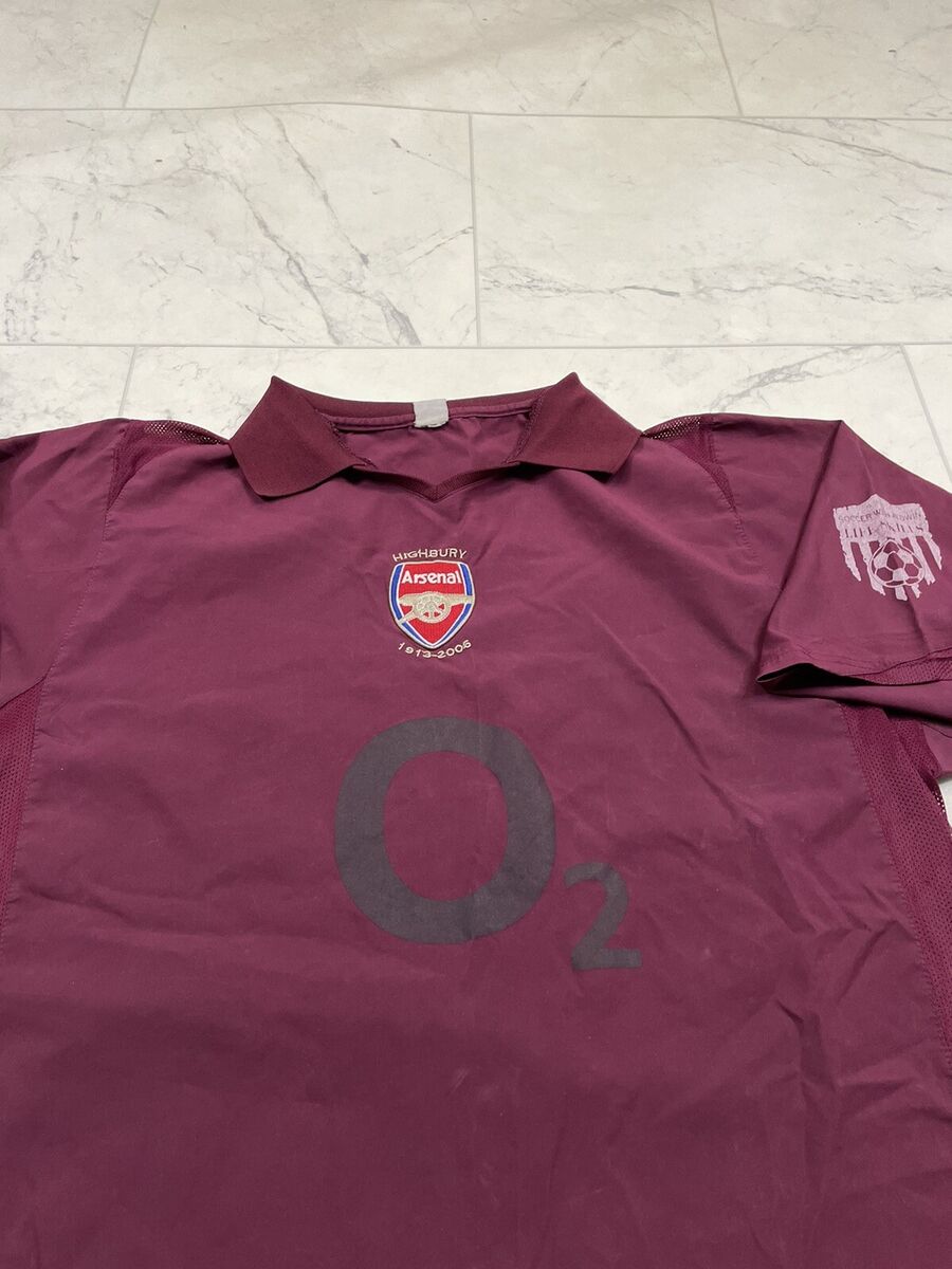 Arsenal Highbury Home Soccer Jersey Shirt 2005/06 Burgundy