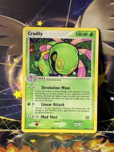 PSA 9 MINT Cradily 3/92 EX Legend Maker Holo Rare Pokémon PSA 9 MINT Cradily 3/92 EX Legend Maker Holo Rare Pokémon