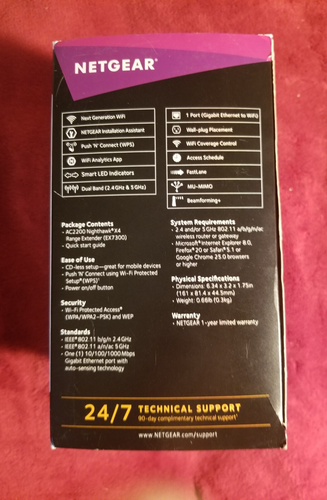 NETGEAR Nighthawk X4 EX7300 AC2200 Wi-Fi Mesh Range Extender - Brand New, NOS - Afbeelding 4 van 12