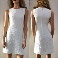 🆓US🛃  Dolce&Gabbana fantasia jacquard textured ivory dress IT 38