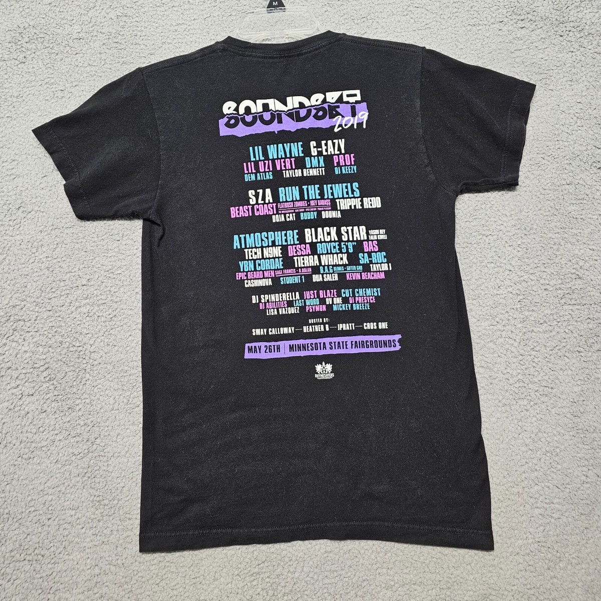 2019 Soundset Minnesota T-Shirt Small Lil Wayne SZA Lil Uzi Vert