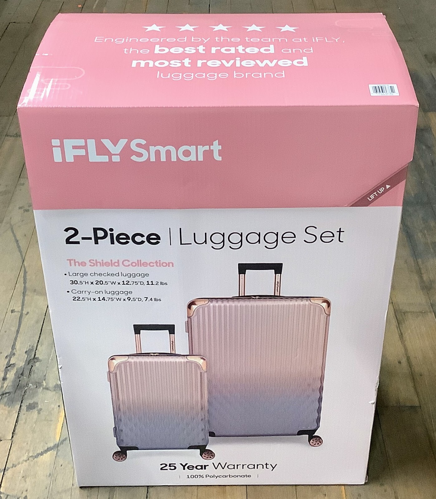 iFLY Smart Shield Collection Antibacterial Travel Set, 2 Piece, Rose