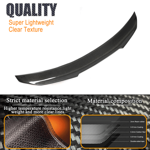 Carbon Heckspoiler Kofferraum Spoiler Flügel Lippe für Audi A5 S5 RS5 Coupe 17UP - Picture 9 of 13