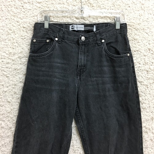 VINTAGE Levis SilverTab Jeans 18 Boys Black Denim Stay Loose Straight Dark Wash - Picture 2 of 14