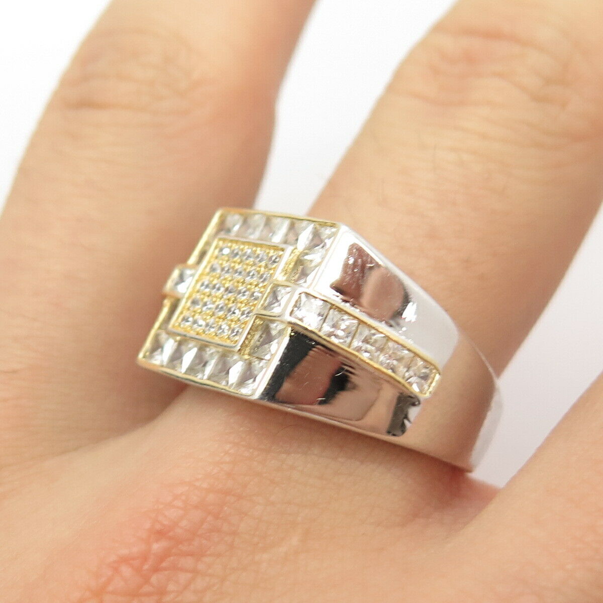 925 Sterling Silver Vintage C Z Signet Ring Size 10 3/4 | eBay 925 Sterling Silver Vintage C Z Signet Ring Size 10 3/4 | eBay